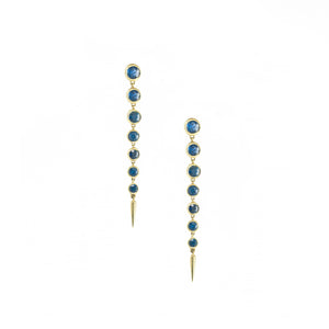 Blue Sapphire Fringe Earrings