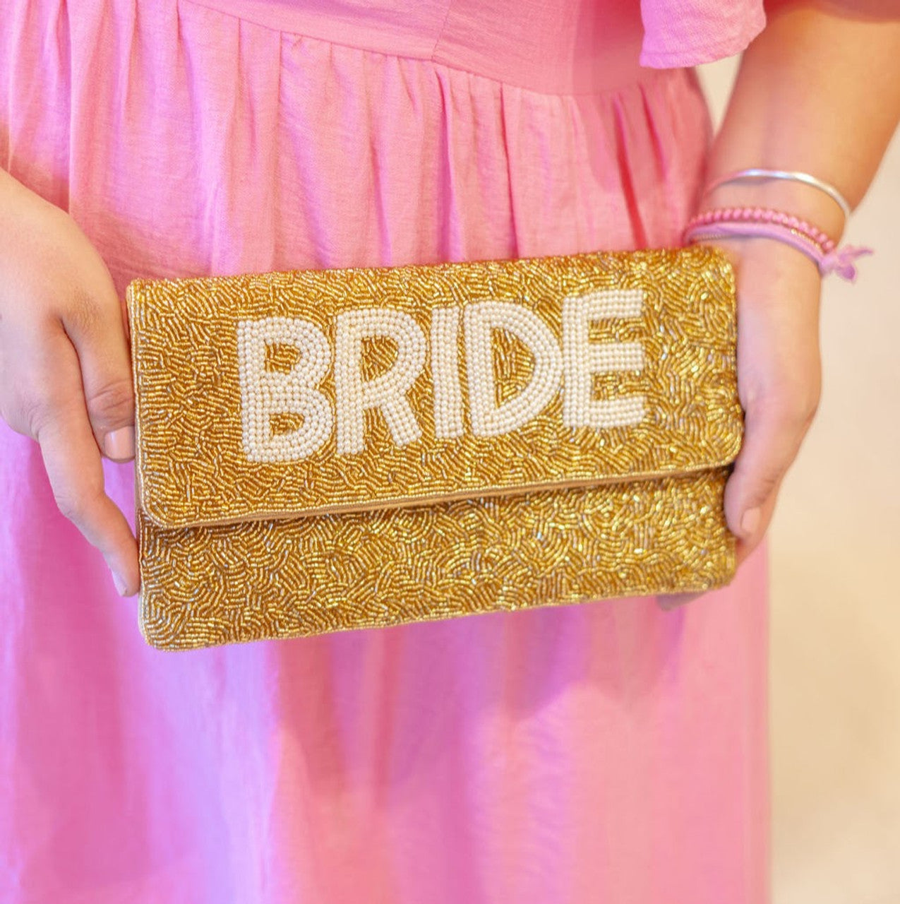 Beaded Bride Clutch