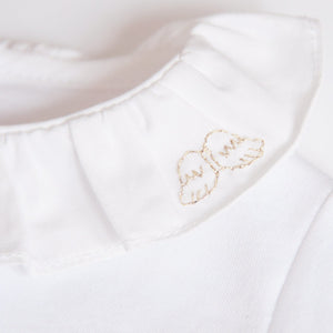 Angel Wing Ruffle Collar Onesie