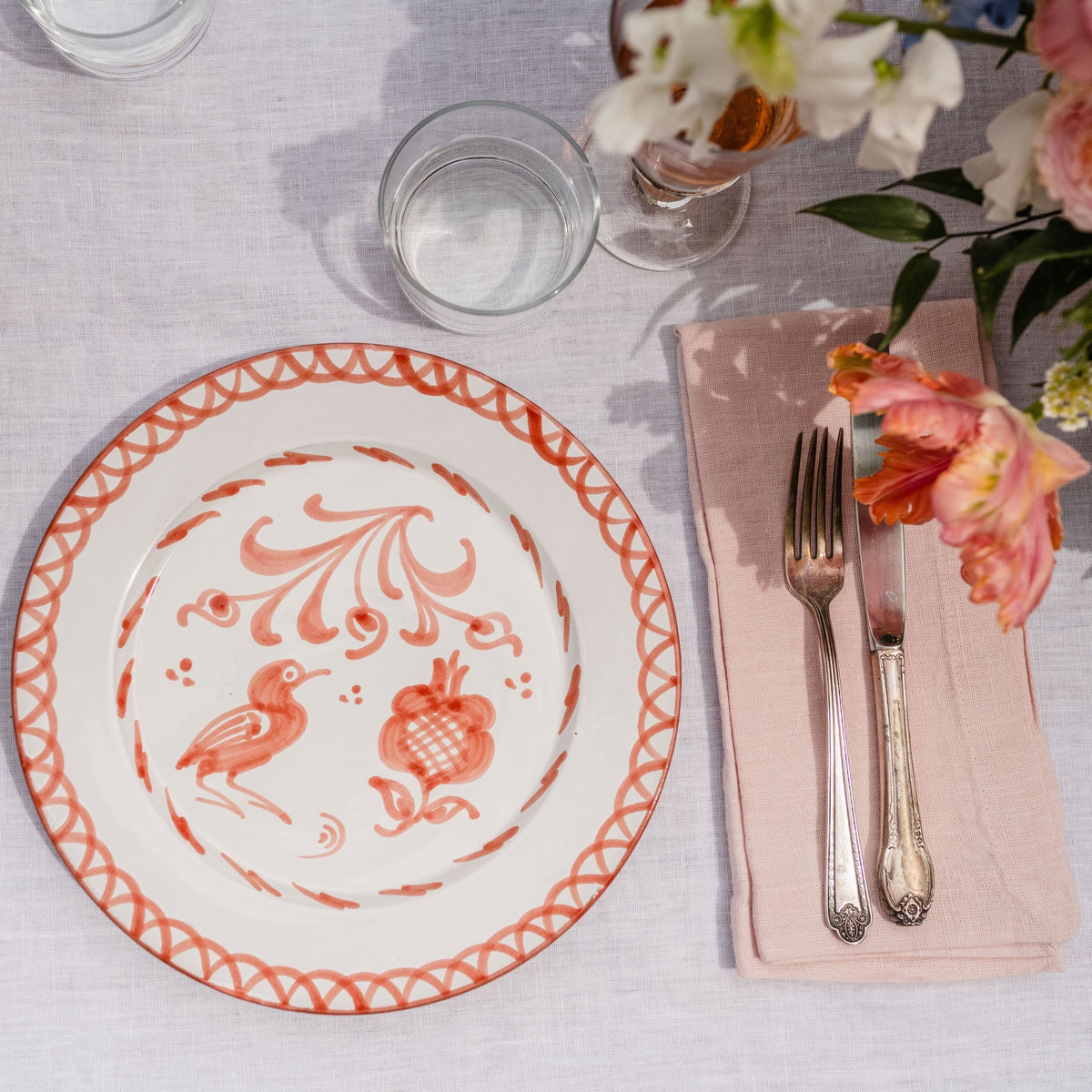 Casa Coral Dinner Plate with Traditional Designs