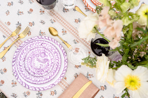 Casa Lila Salad Plate with Traditional Designs