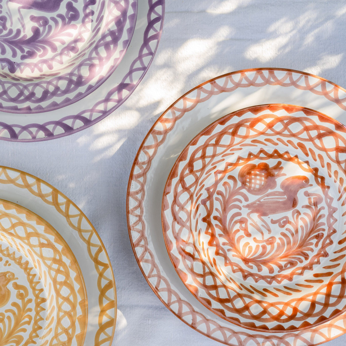 Casa Coral Salad Plate with Traditional Designs