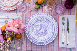 Casa Lila Salad Plate with Traditional Designs