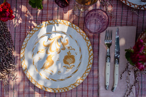 Casa Melocoton Dinner Plate with Traditional Designs