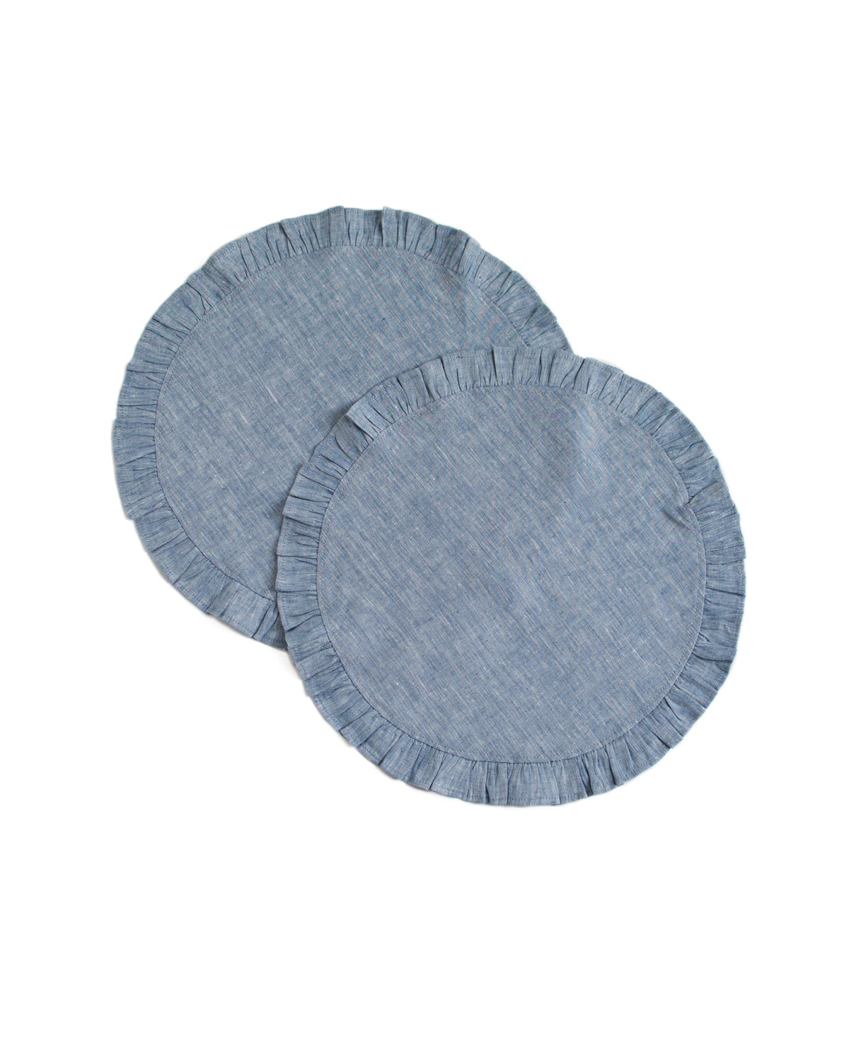 Linen Ruffle Placemats, Set of 2