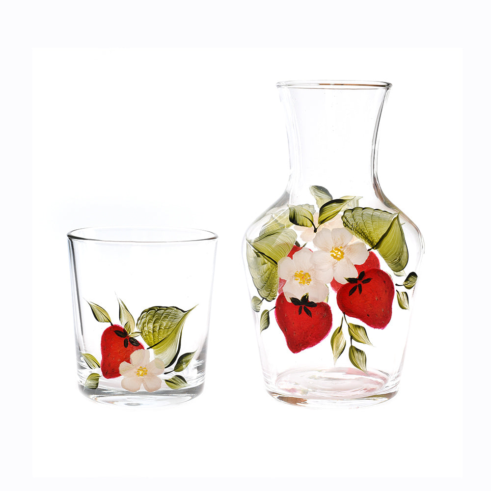 Strawberry Carafe And Tumbler