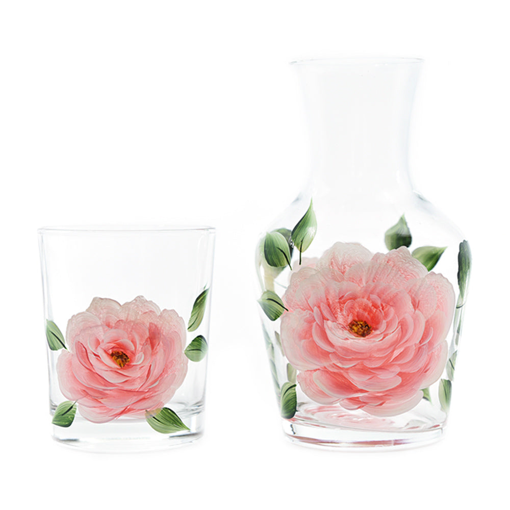 Peony Carafe And Tumbler