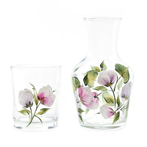 Sweet Pea Carafe And Tumbler