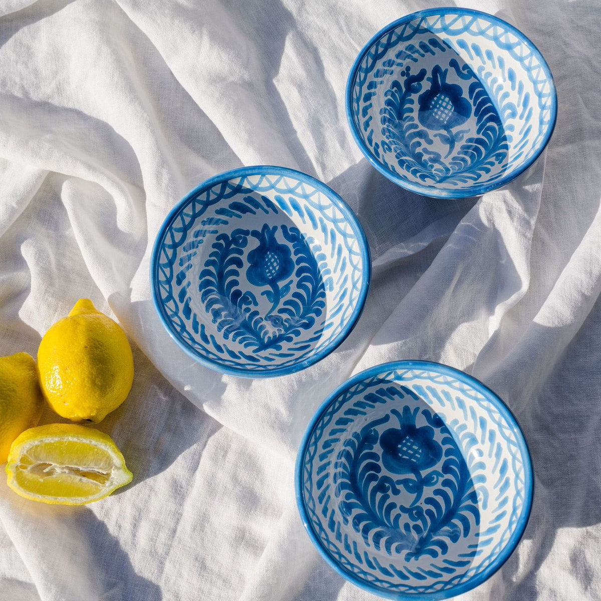 Casa Celeste Small Bowl with Hand-Painted Designs