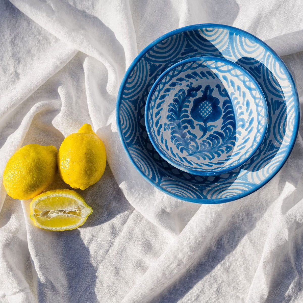 Casa Celeste Small Bowl with Hand-Painted Designs