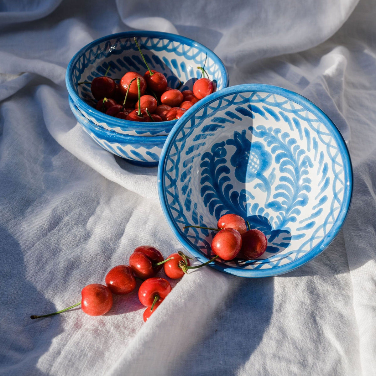 Casa Celeste Small Bowl with Hand-Painted Designs