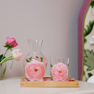 Peony Carafe And Tumbler