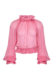 Tortugas Chiffon Blouse in Pink