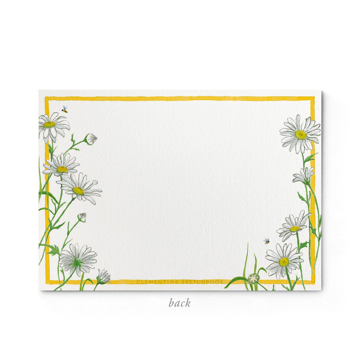 Daisies Stationery Cards, Personalized Set of 50