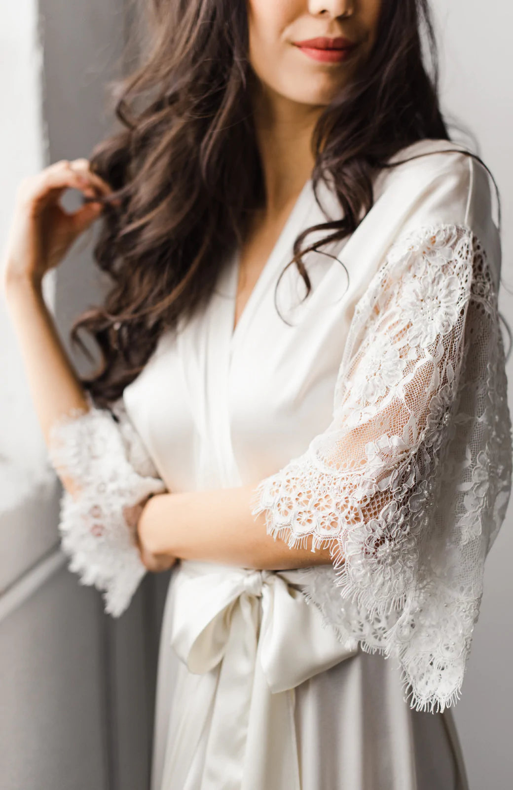 Grace Long Bridal Robe - Daphne Newman Design