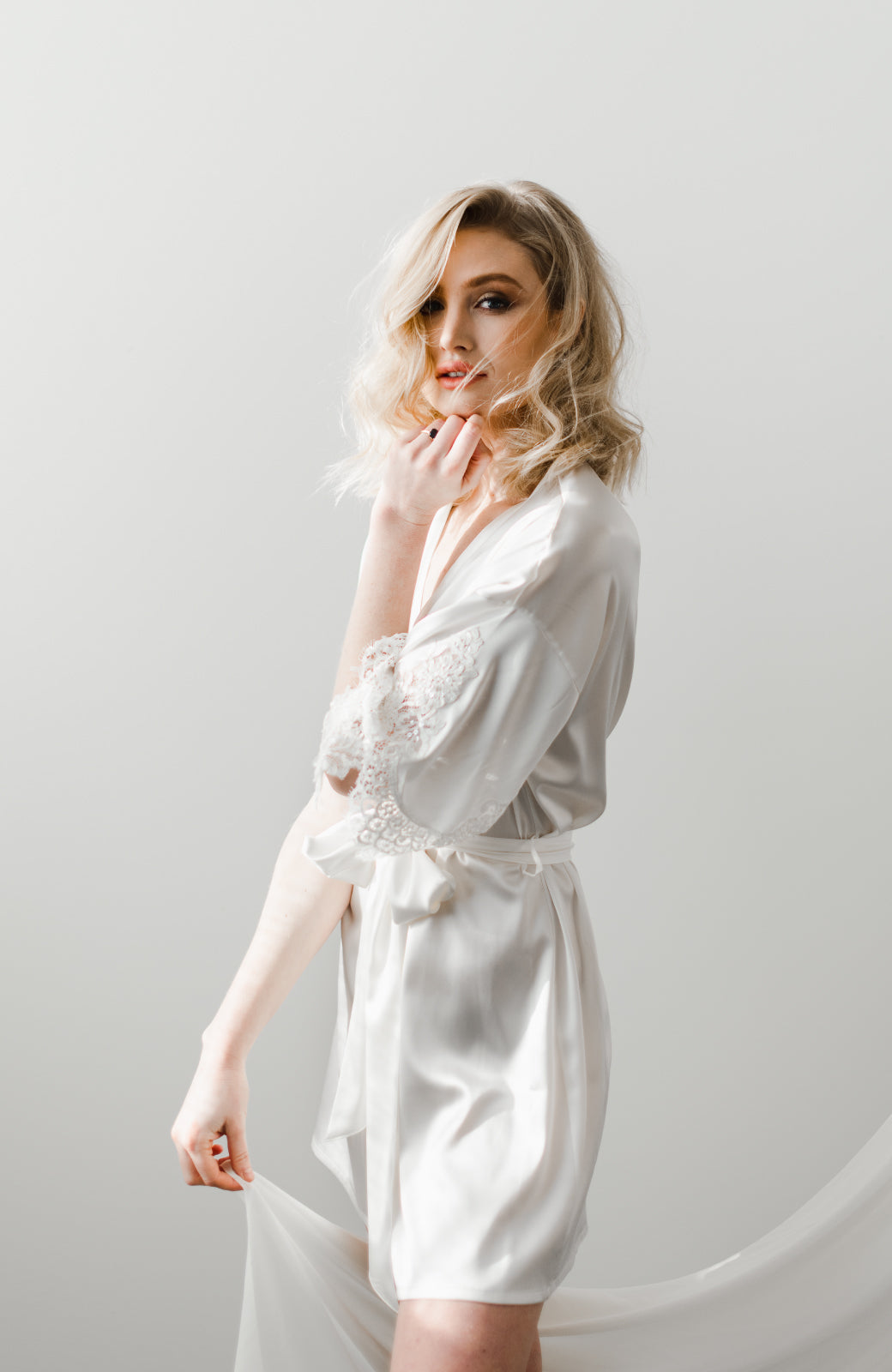 Emily Silk Bridal Robe