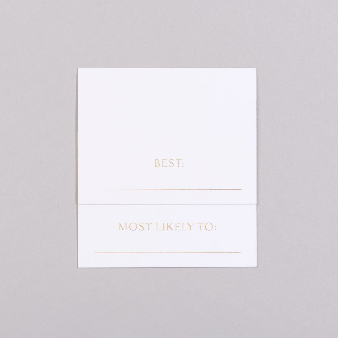 Superlatives Place Cards, Set of 24