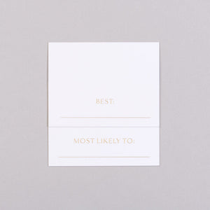 Superlatives Place Cards, Set of 24