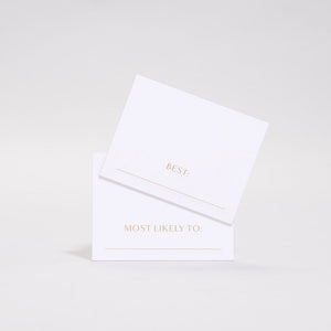 Superlatives Place Cards, Set of 24