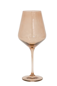 Wine Stemware, Set of 6 Amber Smoke