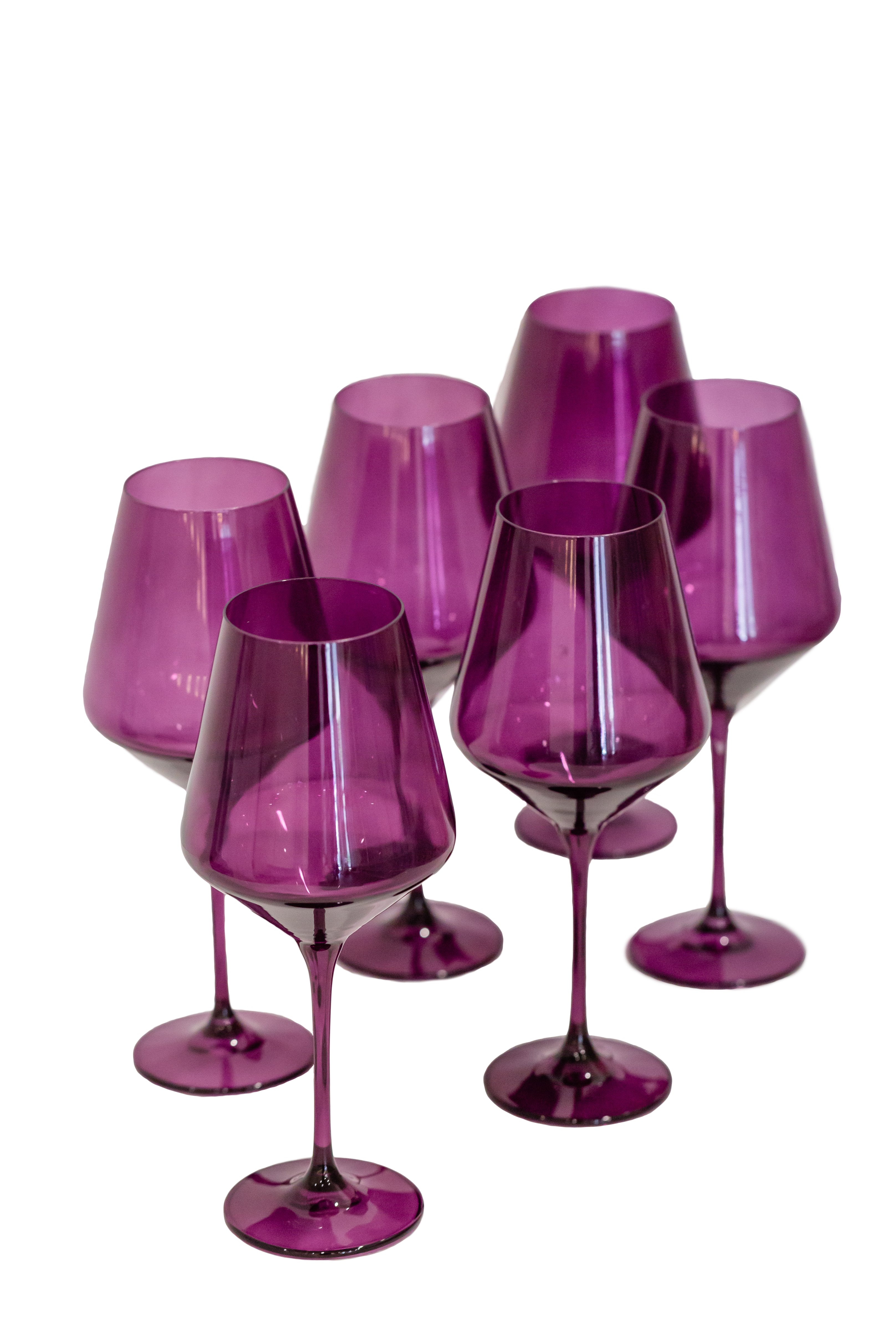 Wine Stemware, Set of 6 Amethyst