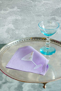 Rainbow Martini Cocktail Napkins, Set of 6