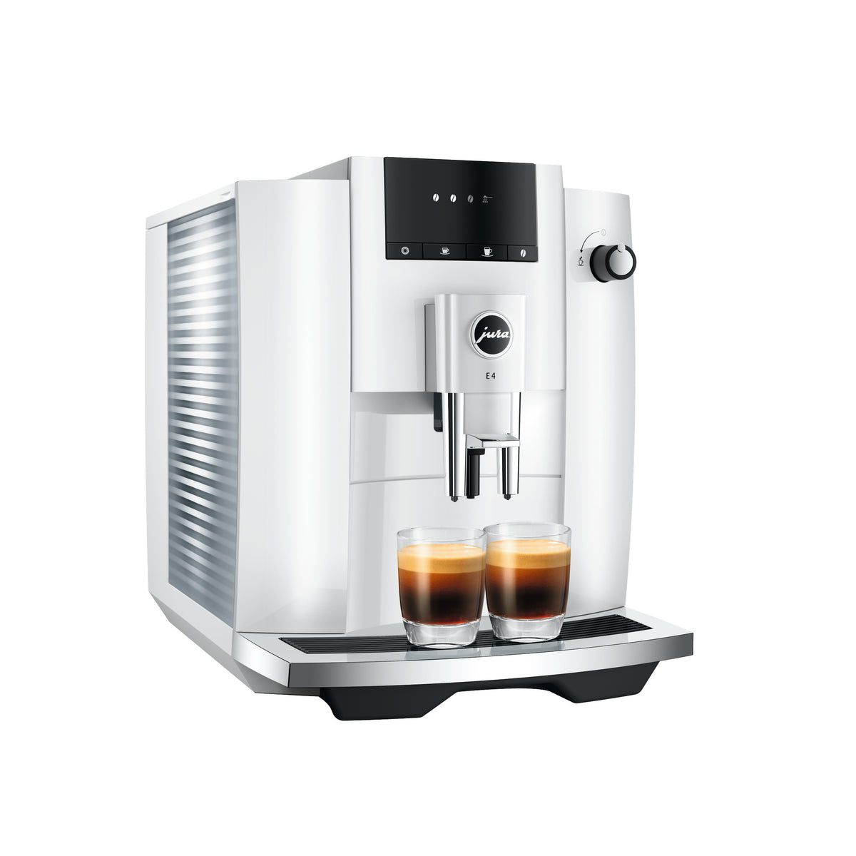 E4 Fully Automatic Coffee Machine in Piano White