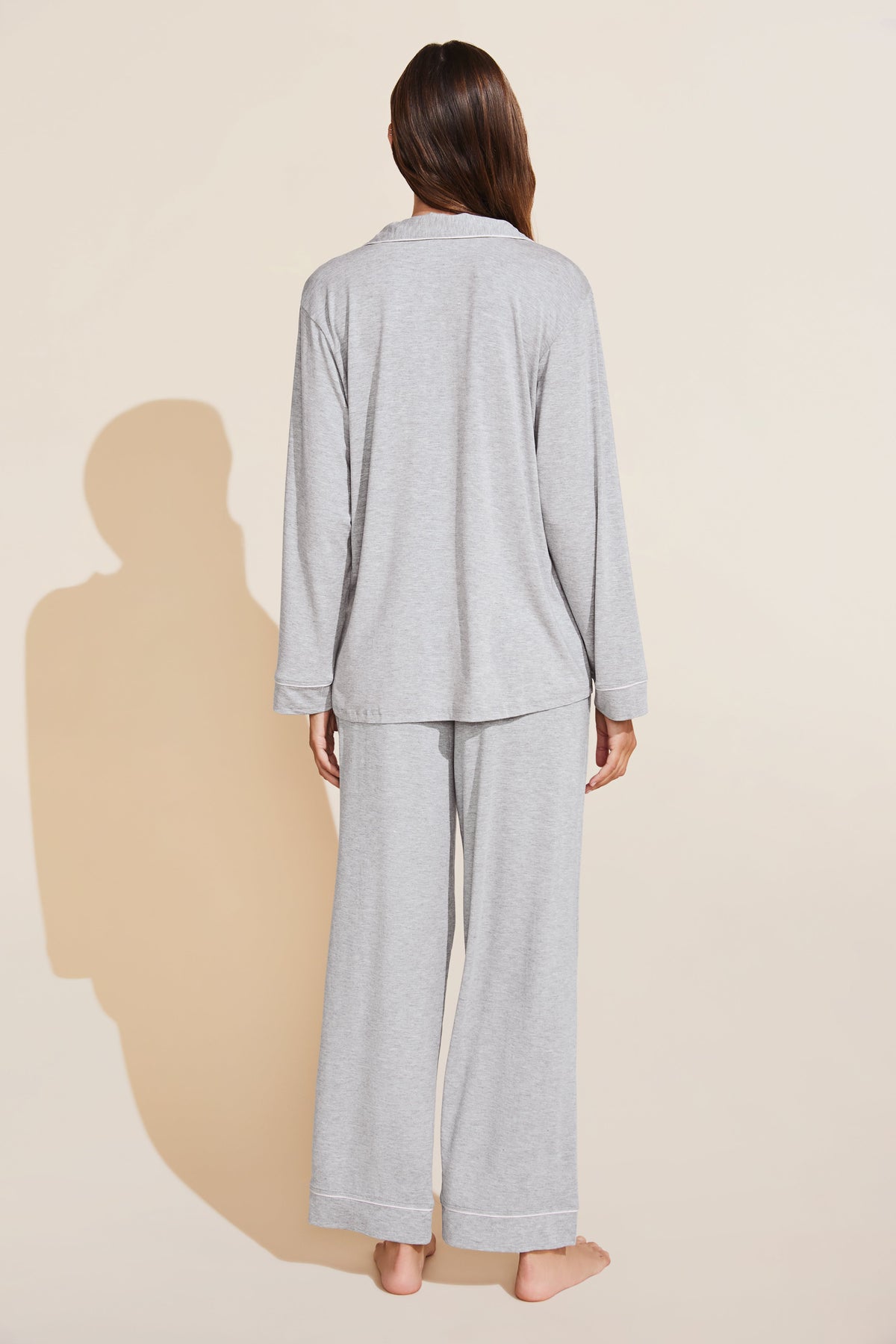 Gisele Long PJ Set in Heather Grey/Sorbet