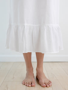 Catherine Long Sleeve Nightgown with Ruffle Hem