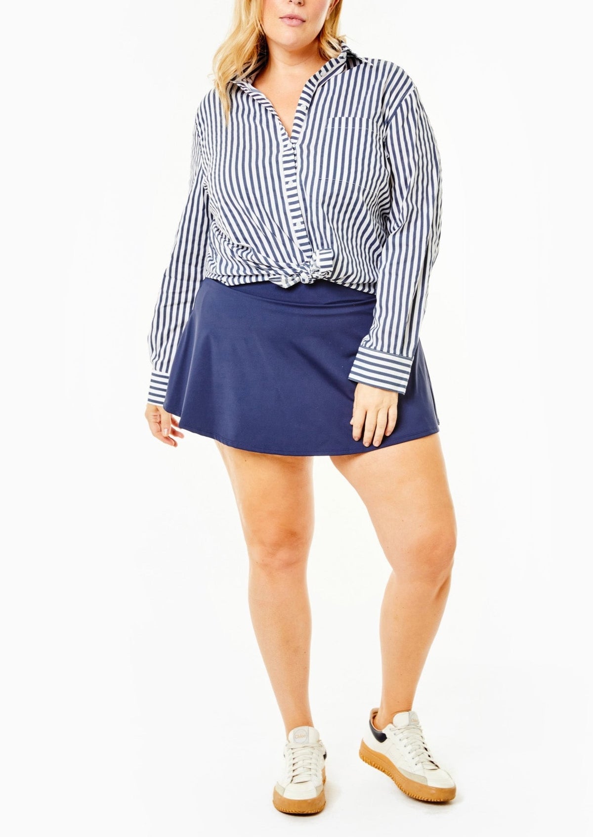 Flounce Skort in Navy