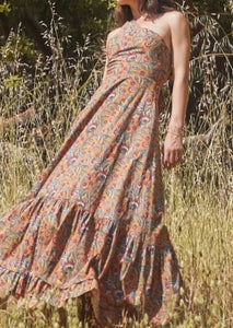 Isabel Maxi Dress in Tawny Multicolor Floral