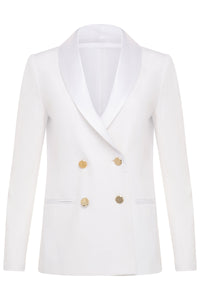 Cherie Silk Shawl Lapel Blazer