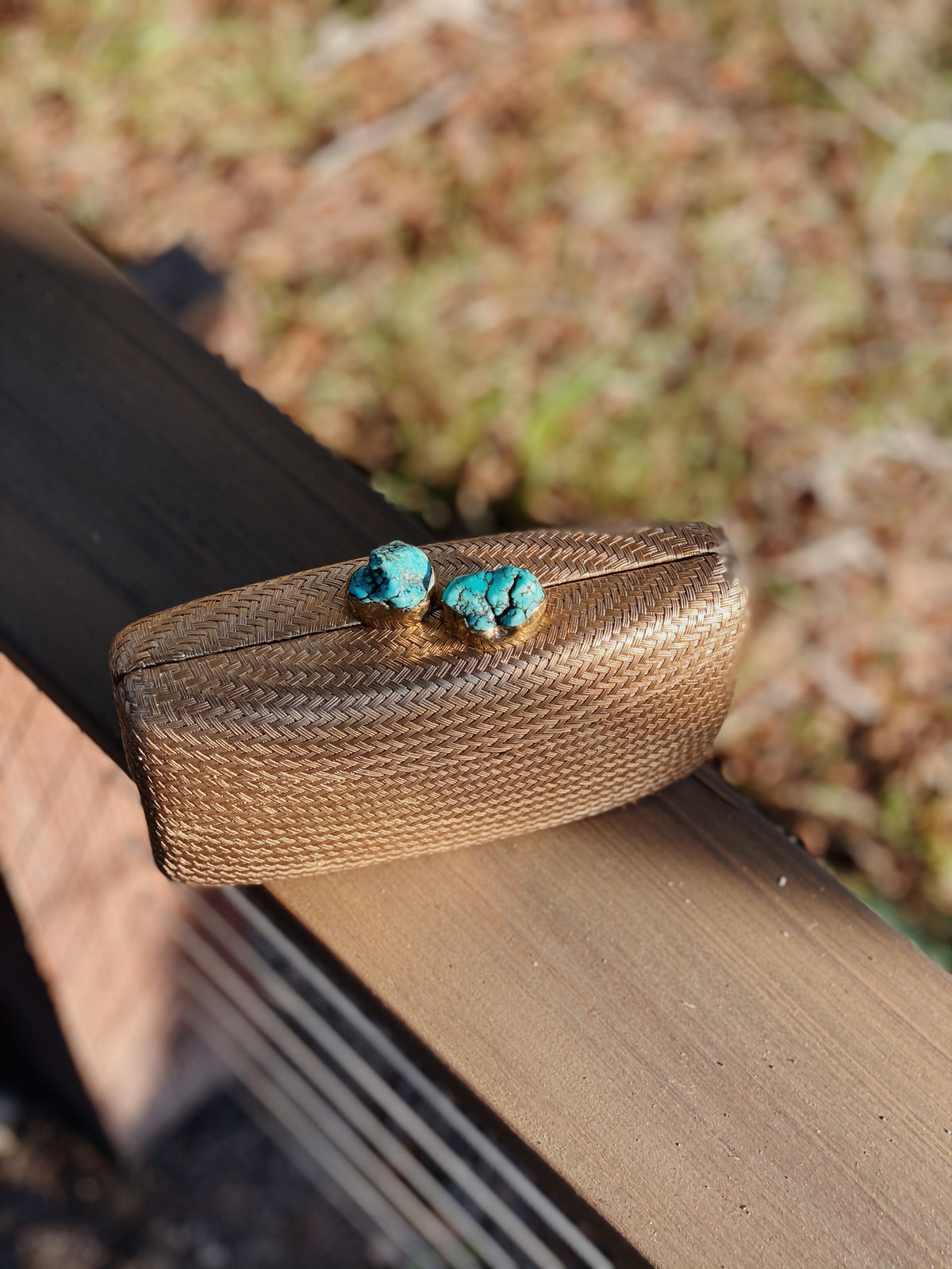 Jen Clutch with Turquoise Stone