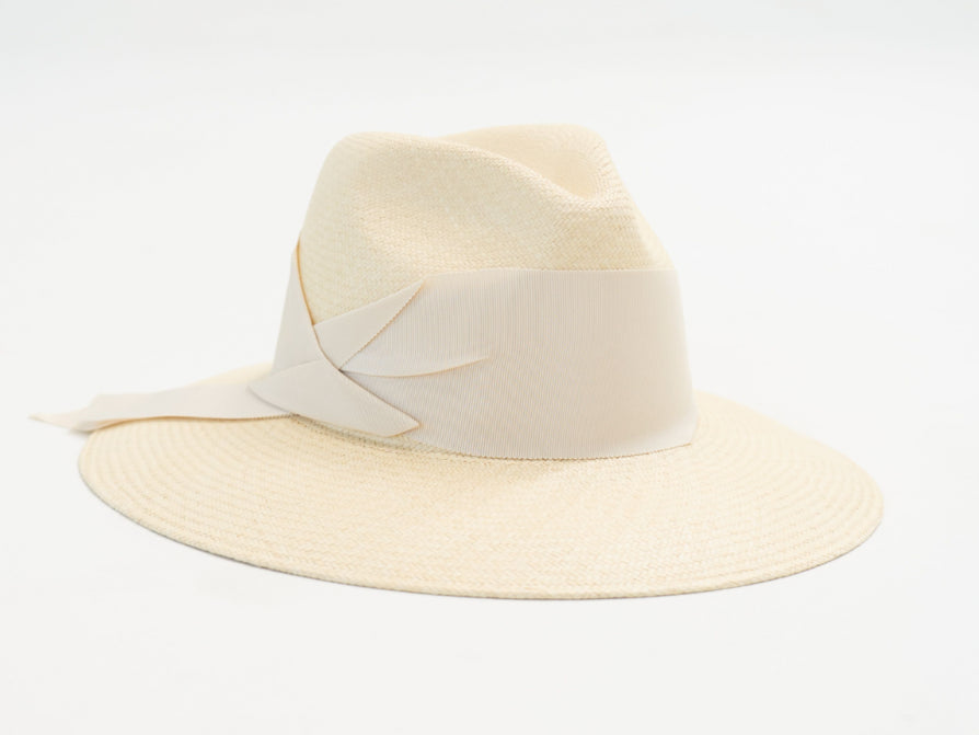 Gardenia Fedora in Bone