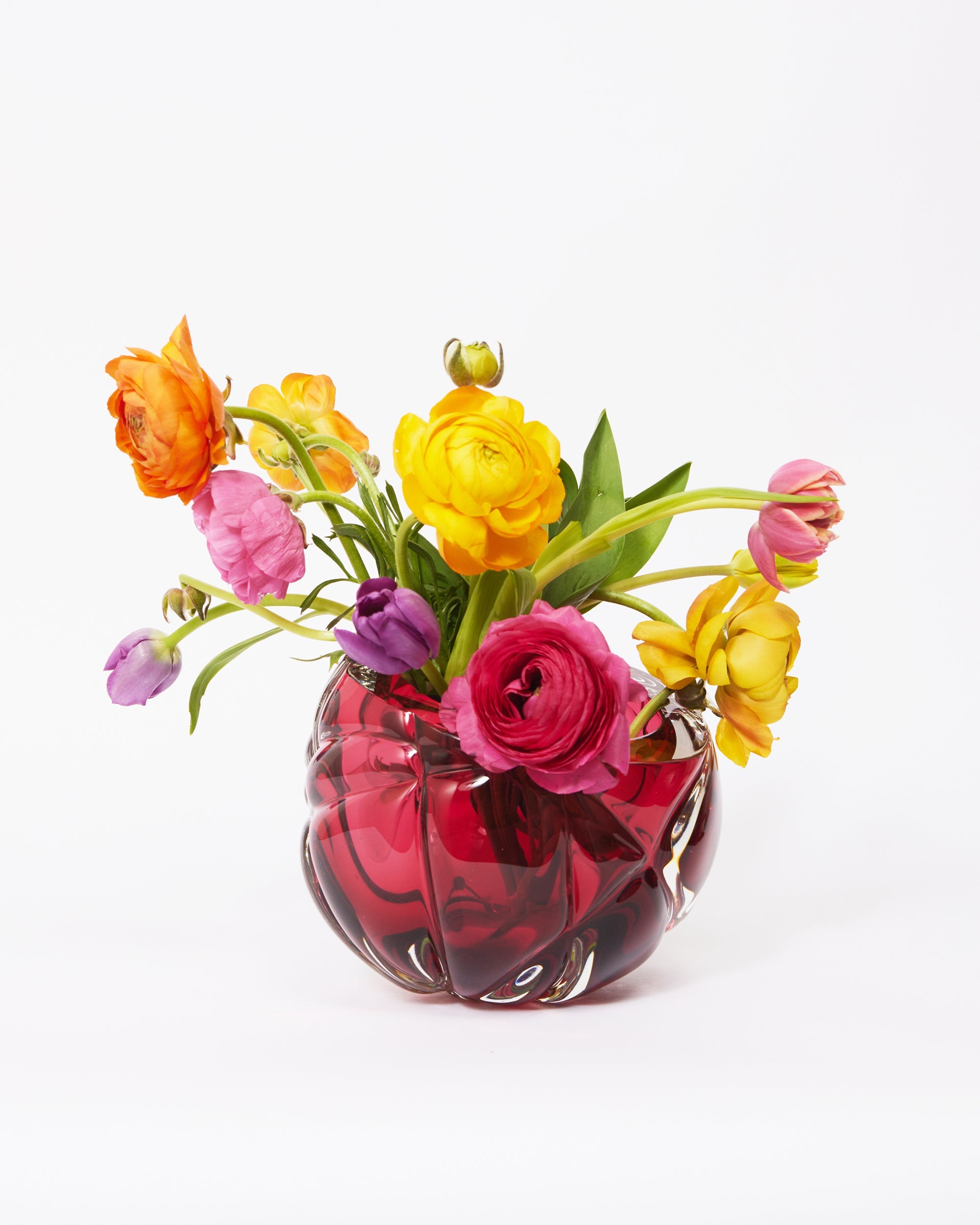 Fuschia Cut Vase