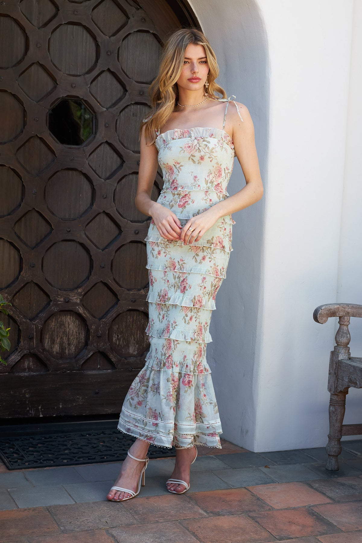 The Geranium Dress in Tapestry Rose