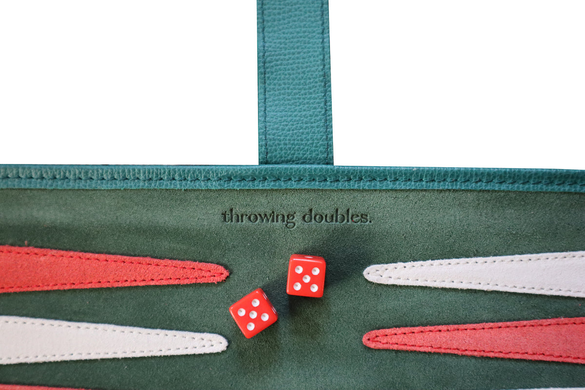 Travel Backgammon Board Green Red