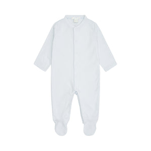 Angel Wing Pointelle Sleepsuit in Blue