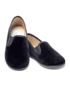 The Gable, Black Velvet Slipper