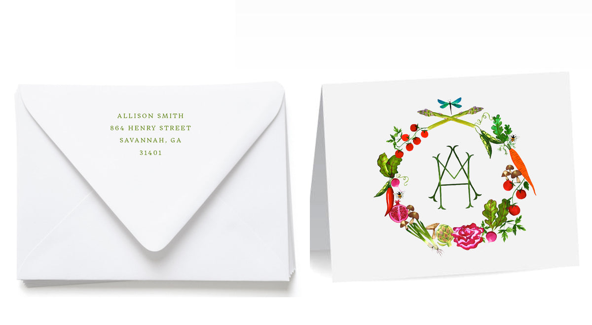 Personalized Crest Stationery Set