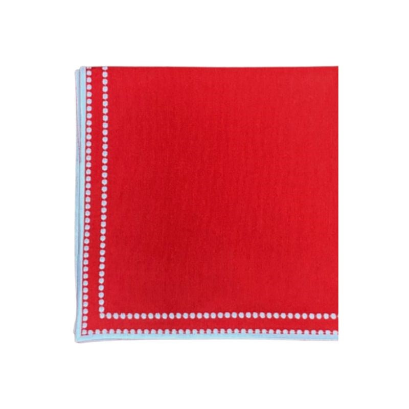 red luxury embroidered napkin