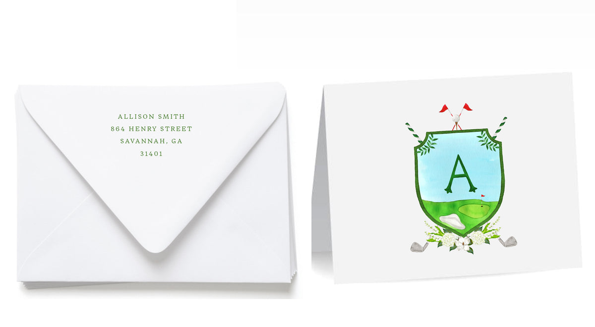 Personalized Crest Stationery Set