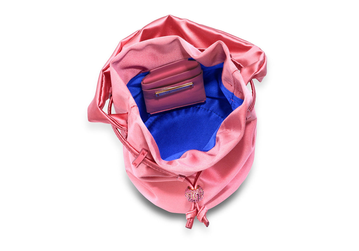 Grace Pouch Petite in Splendido Pink Satin