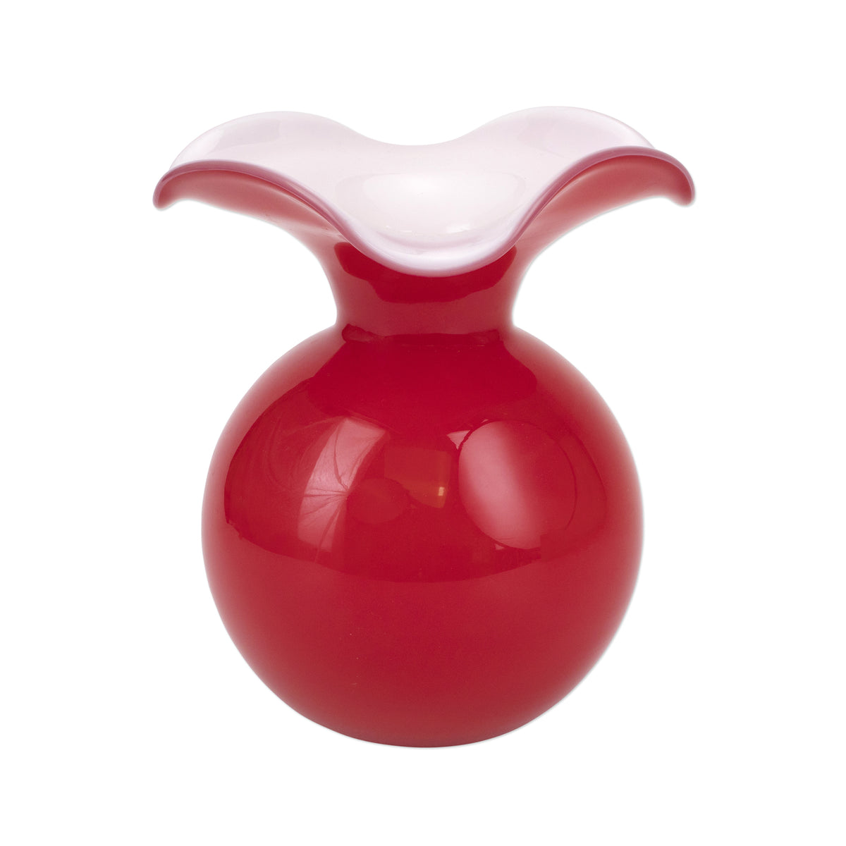 Hibiscus Glass Medium Fluted Vase