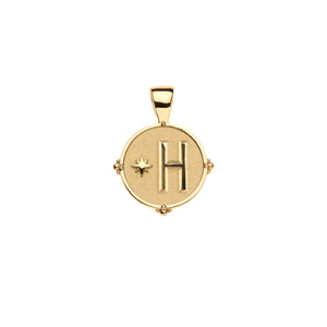 JW Letter Coin Pendant Necklace