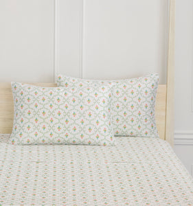 Pastel Trellis Pillowcase Set color:pastel trellis