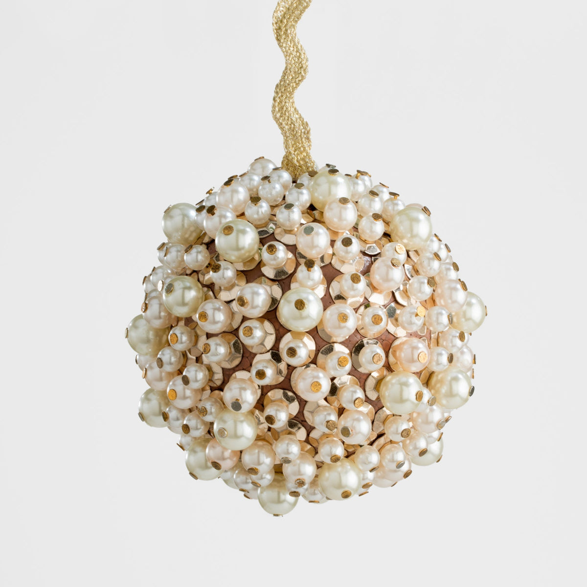 Multi Pearl Ball Ornament in Cream