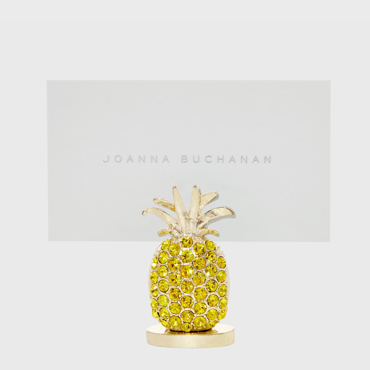 Pineapple Placecard Holders in Yellow, Set of Two