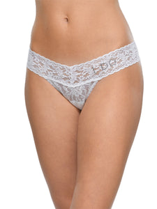 I Do Crystal Signature Lace Low Rise Thong-WHITE-Hanky Panky