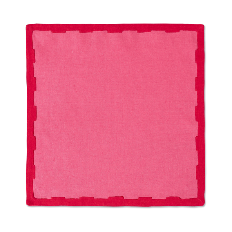 Hanover Placemats in Pink and Red, Set of 2